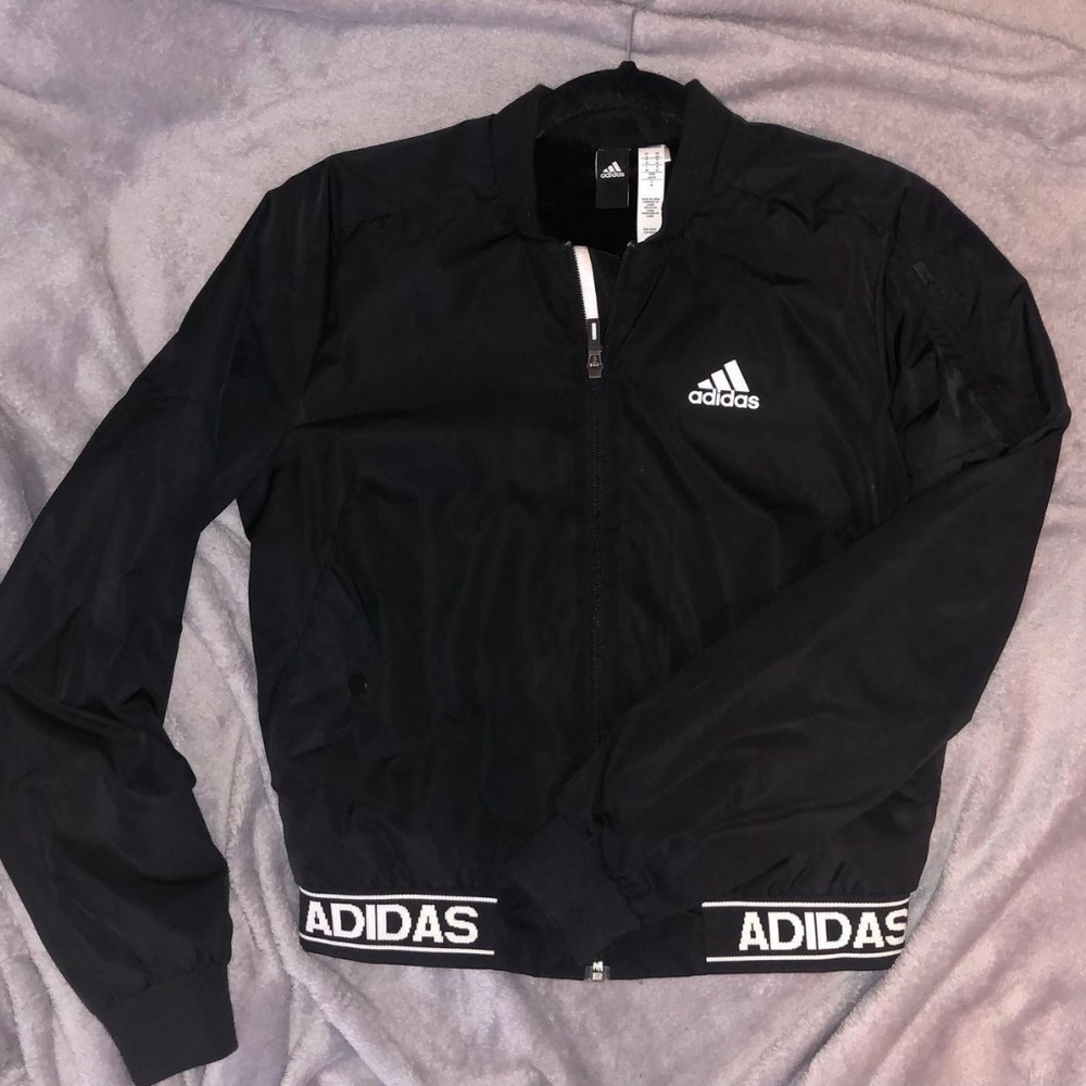 Black Adidas Bomber Coat